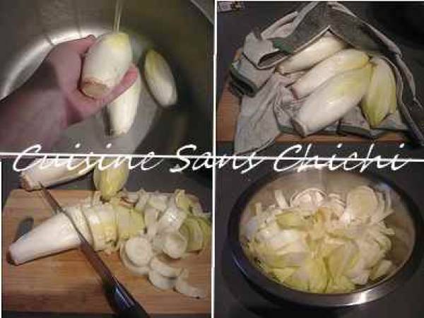 Tarte aux endives et jambon - Préparation etape 3