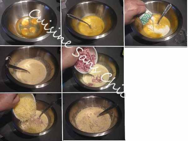 Tarte aux endives et jambon - Préparation etape 5