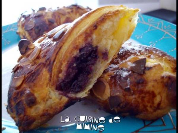 Torsades feuilletées crème d'amande-myrtilles - Préparation etape 5