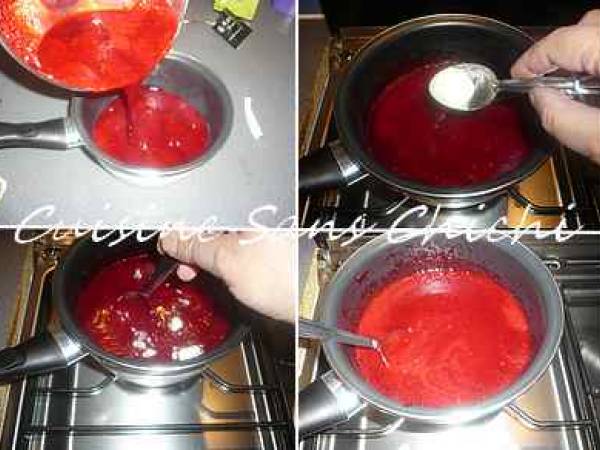 Gâteau Saint-Valentin. Coeur moelleux au chocolat et sa purée de framboises. - Préparation etape 11