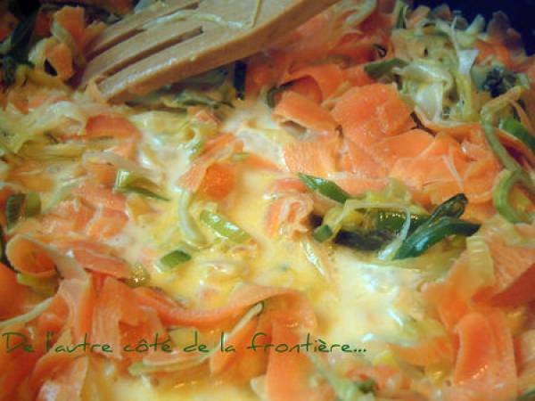 ST-JACQUES POELEES, RUBANS DE CAROTTES ET POIREAUX - Préparation etape 4