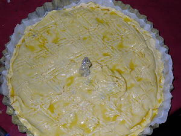 TOURTE SAUMON/POIREAU/OIGNONS - Préparation etape 6