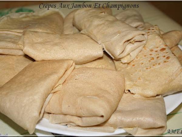 CREPES SALEES - JAMBON/CHAMPIGNONS - MONTAGNARDES - Préparation etape 6