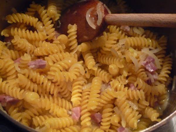 Pastasotto alla carbonara - Préparation etape 1