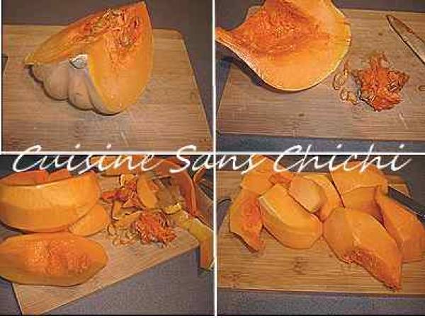 Purée de potiron aux noisettes - Préparation etape 2