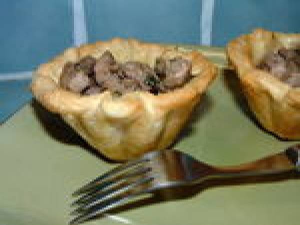 Croustades feuilletées aux foies de volaille - Préparation etape 5