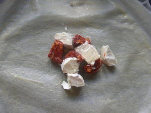 Brick chorizo chèvre - Préparation etape 2