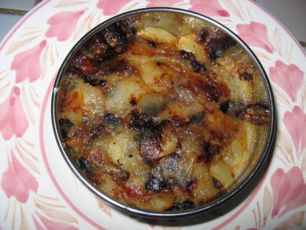 Petit chèvre au lard fumé sur dés de pomme cuite - Préparation etape 5