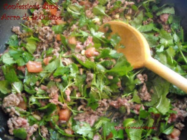 Börek de Viande d'Agneau - Préparation etape 2