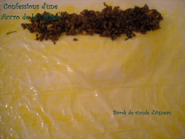 Börek de Viande d'Agneau - Préparation etape 3