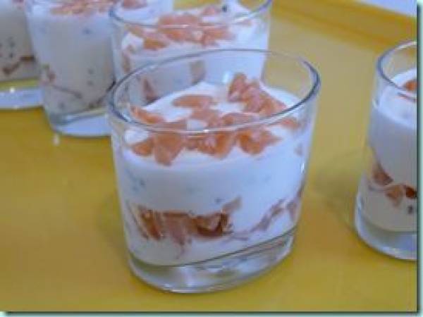 Verrines de ricotta au saumon fumé - Préparation etape 3