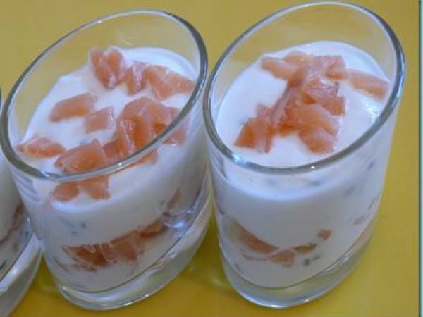 Verrines de ricotta au saumon fumé - Préparation etape 4