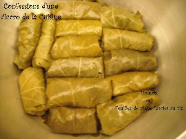 Dolmas ou feuilles de vigne farcies au riz - Préparation etape 7