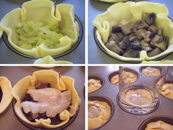 Feuilleté de sole aux champignons et aux poireaux - Préparation etape 5