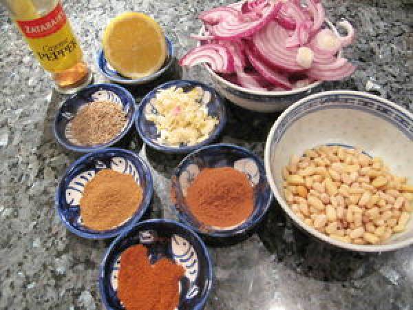 Courge butternut farcie de lentilles parfumées - Préparation etape 1