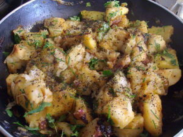 Filet de truite rose aux pommes et ananas - Préparation etape 4