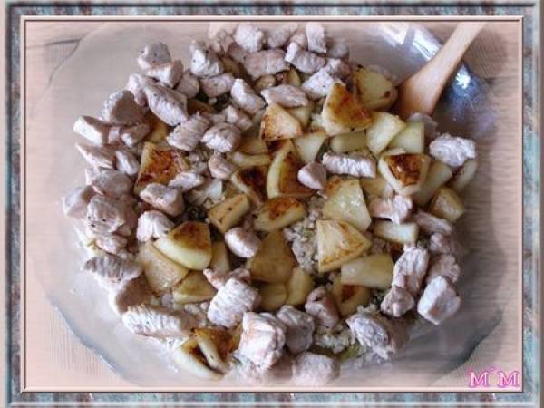 Tourte à la dinde et granny Smith - Préparation etape 6