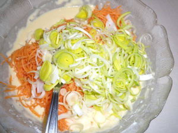 Cake aux légumes et au fromage - Préparation etape 5