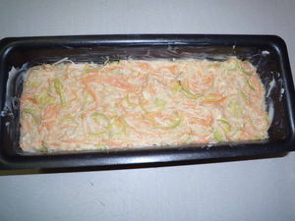 Cake aux légumes et au fromage - Préparation etape 7