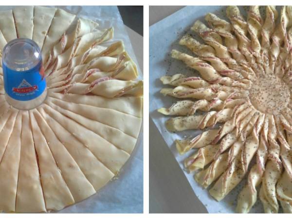 Soleil feuilleté - Préparation etape 2