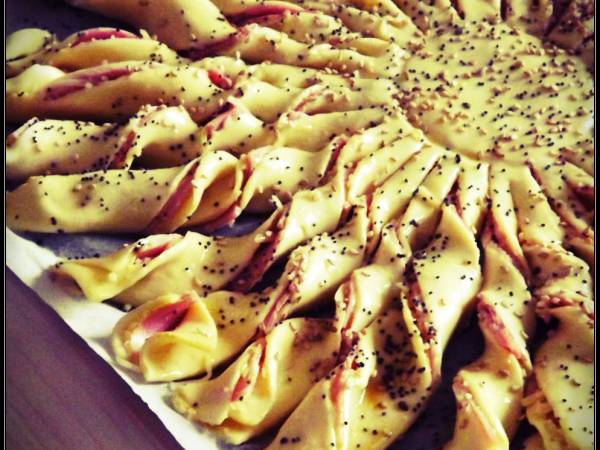 Soleil feuilleté - Préparation etape 3