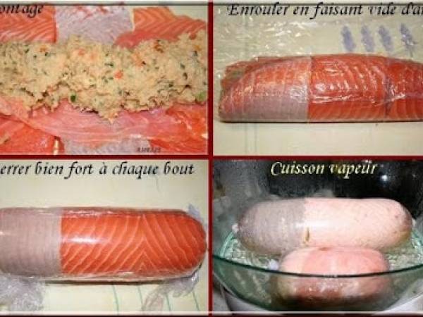 BALLOTTINE DE SAUMON AUX COQUILLES-SAINT JACQUES - Préparation etape 4