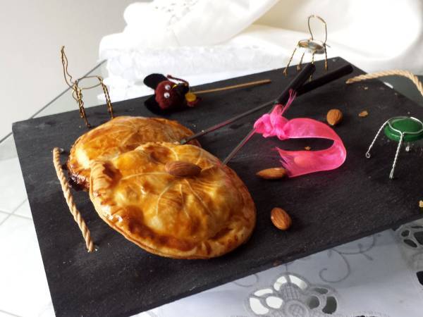 Galette poireaux, truite fumée et amandes - Préparation etape 10