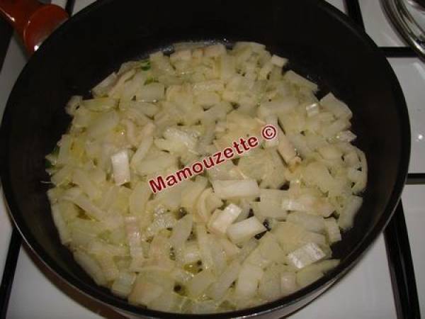 Gratin de blettes et poireaux - Préparation etape 3