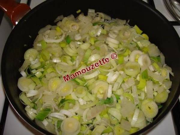Gratin de blettes et poireaux - Préparation etape 4