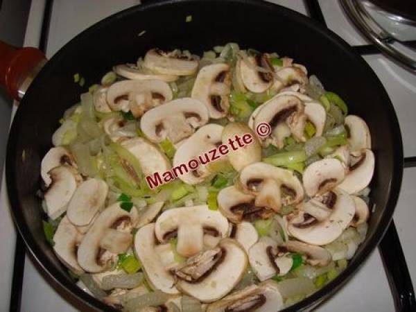 Gratin de blettes et poireaux - Préparation etape 5