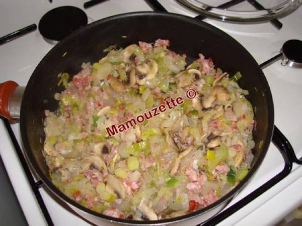 Gratin de blettes et poireaux - Préparation etape 6