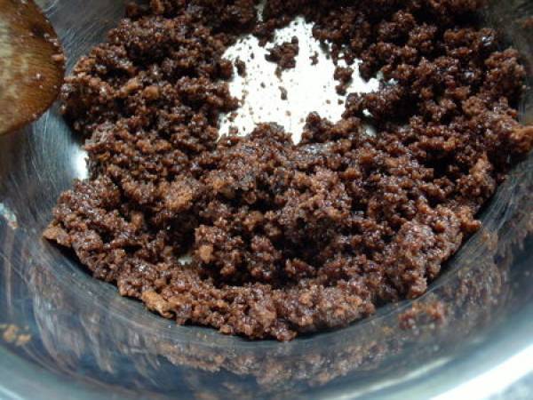 Bouchées de cheesecake au chocolat, caramel beurre salé - Préparation etape 3