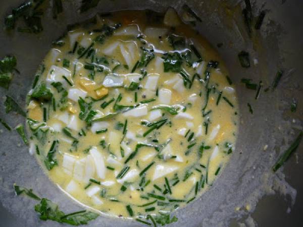 Asperges à la sauce Gribiche -Sauce mit Spargel - Préparation etape 3