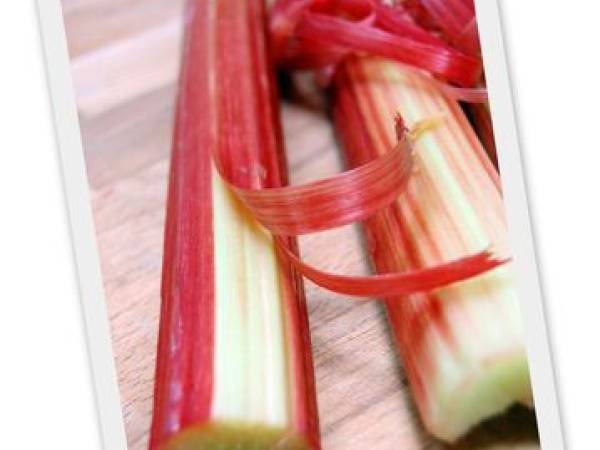 Compotée poire rhubarbe & crumble de feuilles de bricks - Préparation etape 1