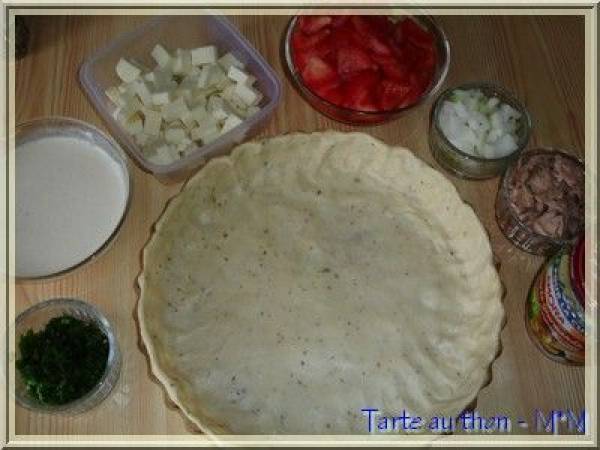 Tarte au thon - Préparation etape 1