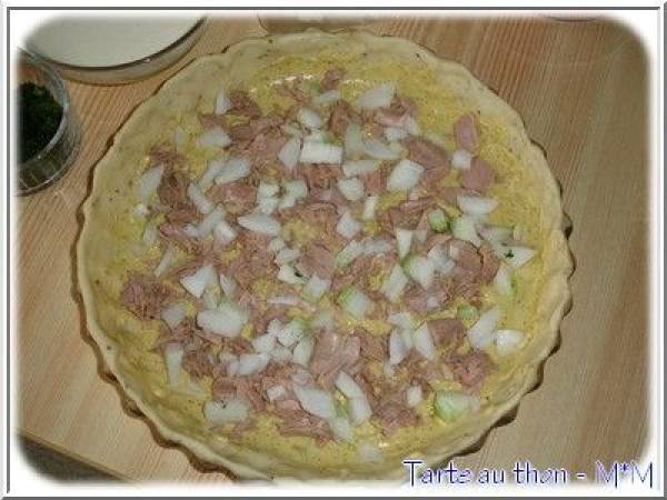 Tarte au thon - Préparation etape 4