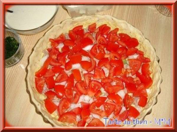 Tarte au thon - Préparation etape 5