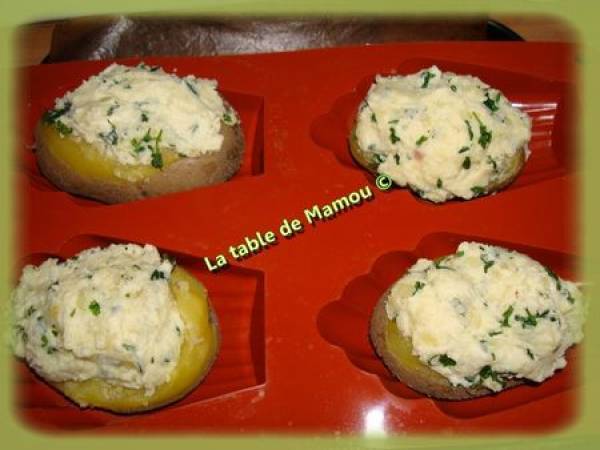 Pommes de terre au four, au fromage frais - Préparation etape 4