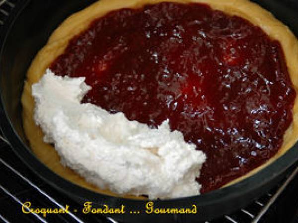 GÂTEAU MACARON-FRAMBOISE - Préparation etape 5