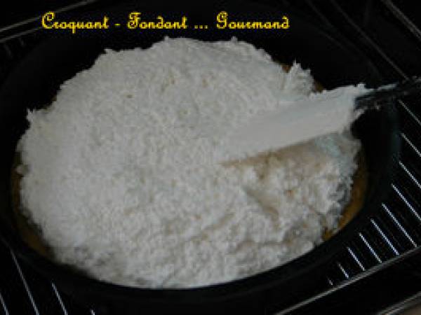 GÂTEAU MACARON-FRAMBOISE - Préparation etape 6