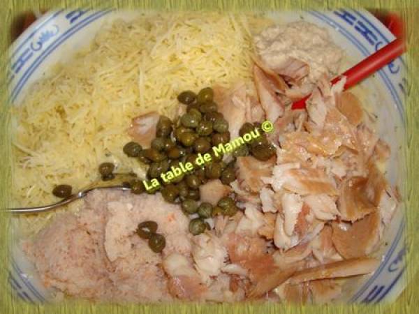 Muffins crabe et truite fumée - Préparation etape 4