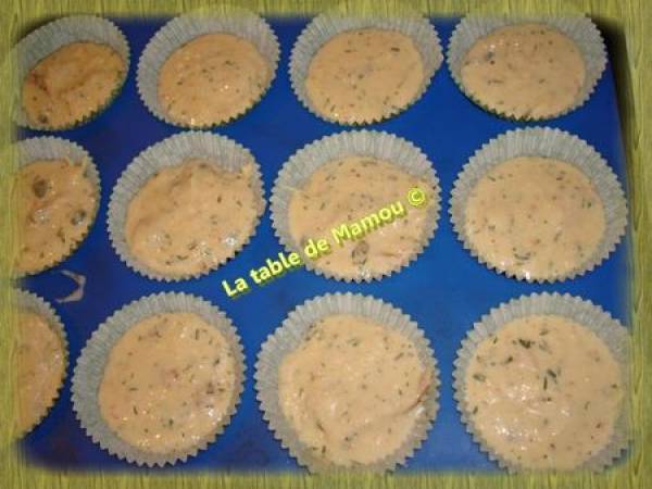 Muffins crabe et truite fumée - Préparation etape 6