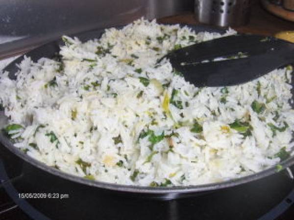 Riz aux épinards et au citron - Préparation etape 1