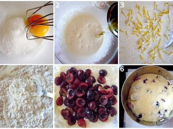 Gâteaux cerise citron - Préparation etape 1