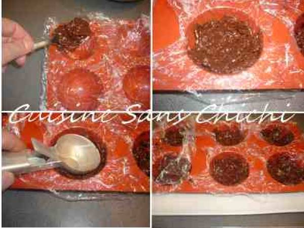 Nids de Pâques à la ganache chocolat carambar - Préparation etape 4