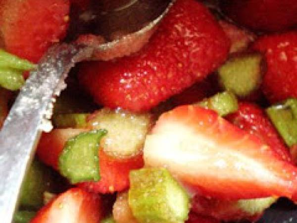 CONFITURE de FRAISES et RHUBARBE - Préparation etape 5