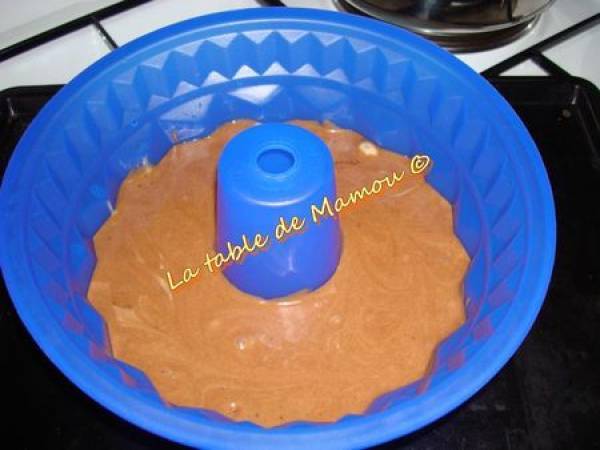 Gâteau vanille chocolat, pommes - Préparation etape 3