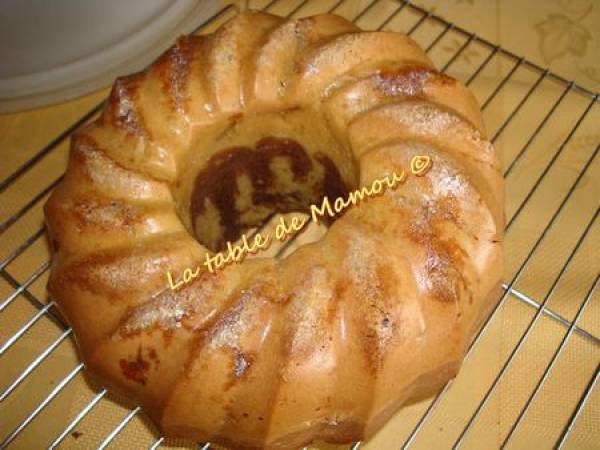 Gâteau vanille chocolat, pommes - Préparation etape 5