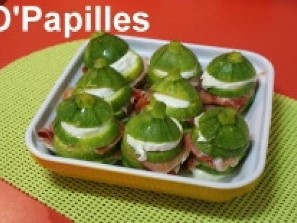 Courgettes rondes à la mozzarella et au jambon - Préparation etape 6