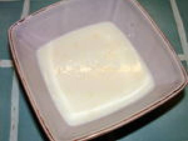 Panna Cotta de parmesan, oeuf mollet, asperges en éventail, coppa, vinaigre balsamique - Préparation etape 2